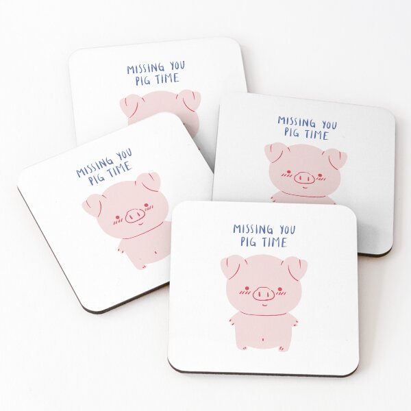 Item preview, Missing You Pig Time - Witty Valentines Love Quotes designed and sold by ItsNikkiArts.