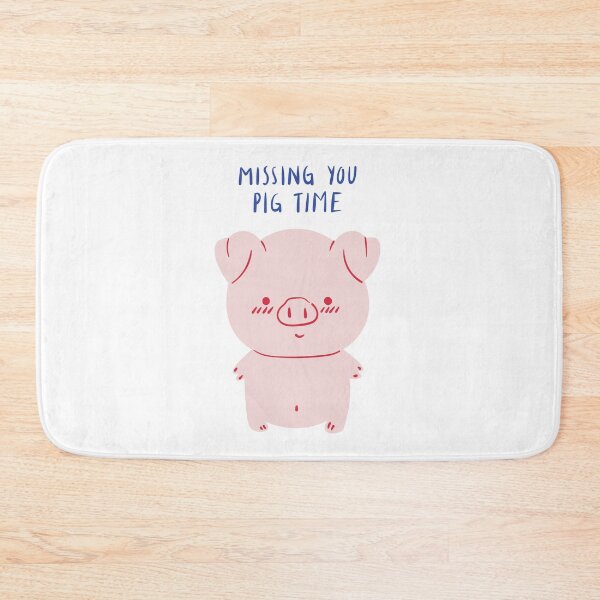 Item preview, Missing You Pig Time - Witty Valentines Love Quotes designed and sold by ItsNikkiArts.