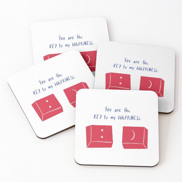 Item preview, You Are The Key To My Happiness - Witty Valentines Love Quotes designed and sold by ItsNikkiArts.