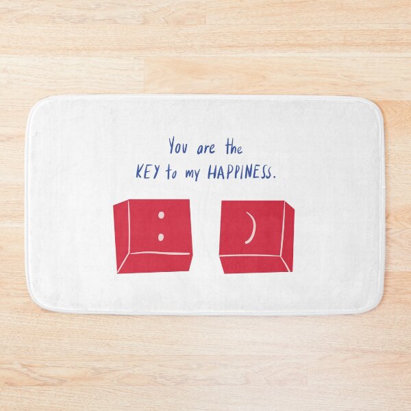 Item preview, You Are The Key To My Happiness - Witty Valentines Love Quotes designed and sold by ItsNikkiArts.
