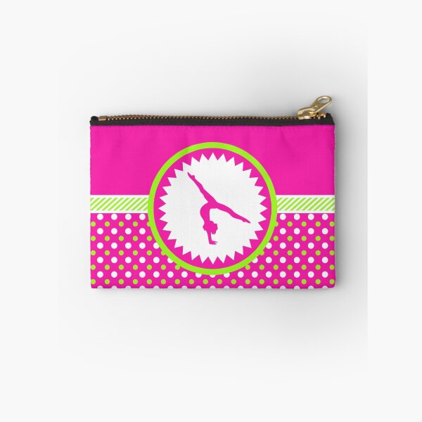 Artikelvorschau, Gymnastik - rosa und grüne Polka-Dots entworfen und verkauft von gollygirls.
