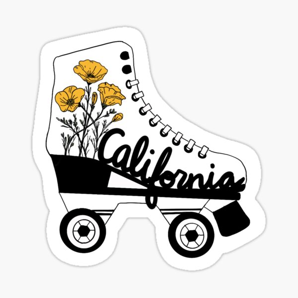 Item preview, California Poppy Rollerskate designed and sold by MelTDesignsCo.