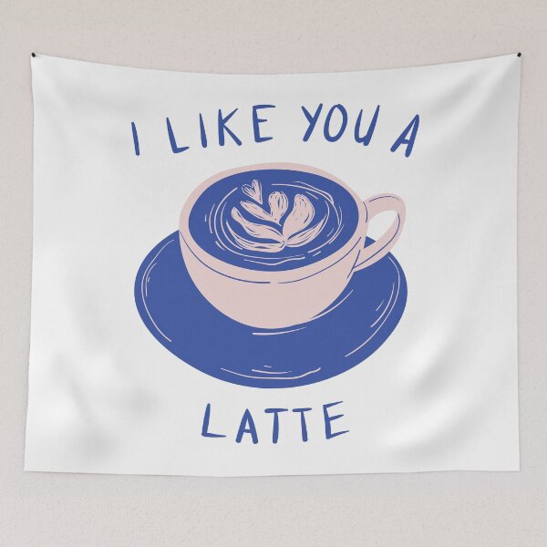 Item preview, I Like You A Latte - Witty Valentines Love Quotes designed and sold by ItsNikkiArts.