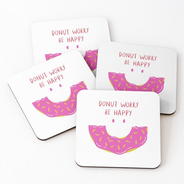Item preview, Donut Worry Be Happy - Witty Food Puns designed and sold by ItsNikkiArts.