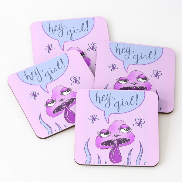 Item preview, "Hey Girl!" Mushroom designed and sold by Lauren Naegele.