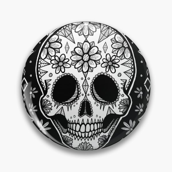 Item preview, Flower Crown Sugar Skull (Black & White) designed and sold by Stack.