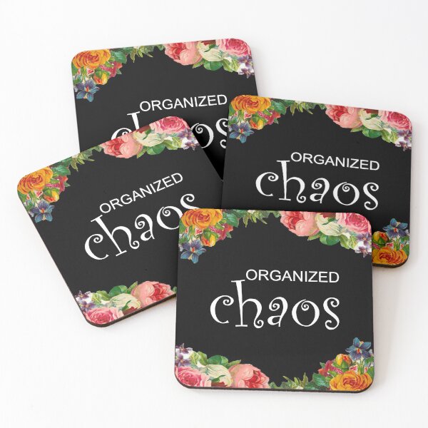 Artikelvorschau, Organisiertes Chaos ~ Schwarzweiss-Blumennotizbuch entworfen und verkauft von artworld.