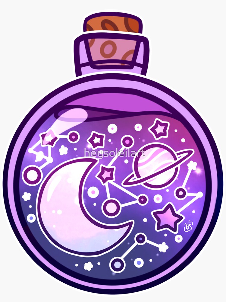 Galaxy Potion Bottle by heysoleilart