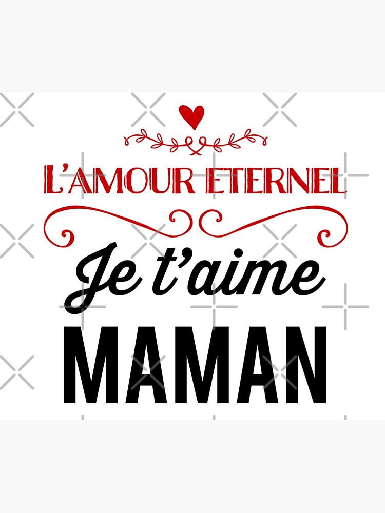 L Amour Eternel Je T Aime Maman French Greeting Card By Hrsidesigns Redbubble