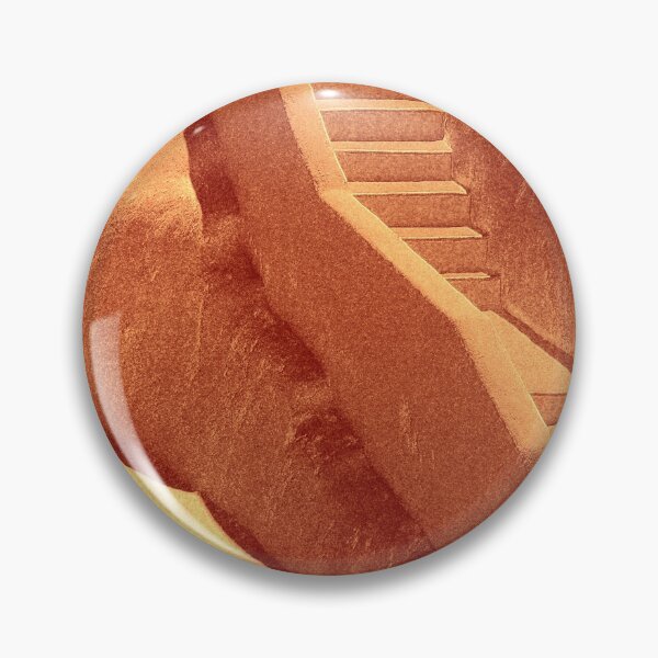 Item preview, Stair steps sculpted in volcanic rock, small traditional village, Santorini, Greece. Orange. designed and sold by Santorini Gallery.