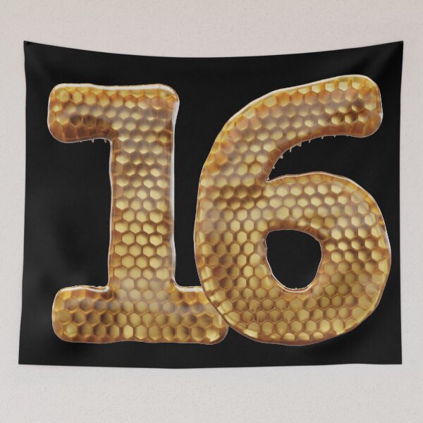 Item preview, 16 Number 3d Honey Numbers Font designed and sold by HelloFromAja.