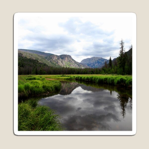 Watercolor Landscape, East Inlet Trail 01, Colorado Magnet