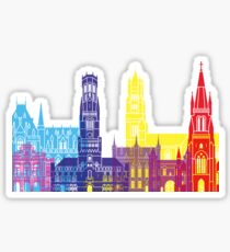 Pop skyline de Bruges Sticker
