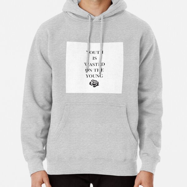 WASTED YOUTH GREY LOGO HOODY-