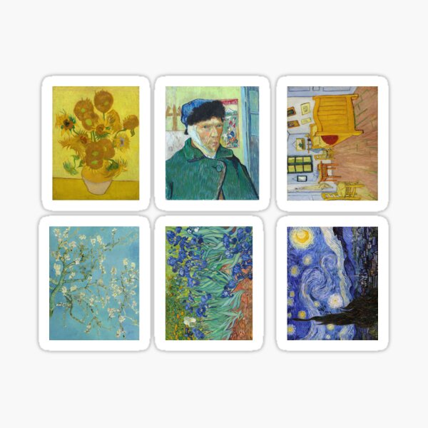 Item preview, Vincent Van Gogh Famous Paintings Set Sticker Pack designed and sold by reapolo.