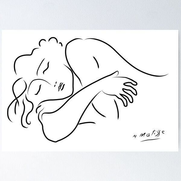 Artikel-Vorschau von Henri Matisse - Schlafende nackte Frau - Matisse-Zeichnung, designt und verkauft von artswag.