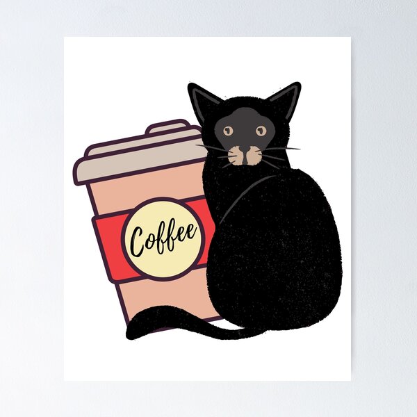 Item preview, The Coffee Cat (Light Background) designed and sold by Yosaporn.