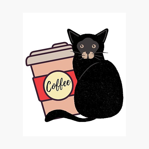 Item preview, The Coffee Cat (Light Background) designed and sold by Yosaporn.