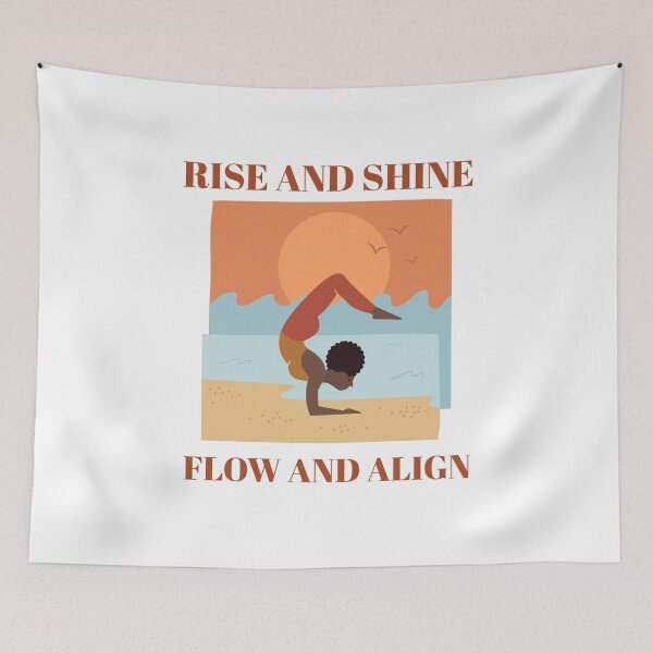 Item preview, Rise And Shine ,Flow and align T-shirt , Yoga Inspirational and Motivational  T-Shirt designed and sold by JobaBreezy.