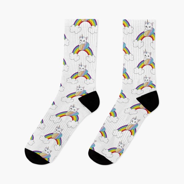Item preview, Caticorn on a rainbow designed and sold by MeowMusic.