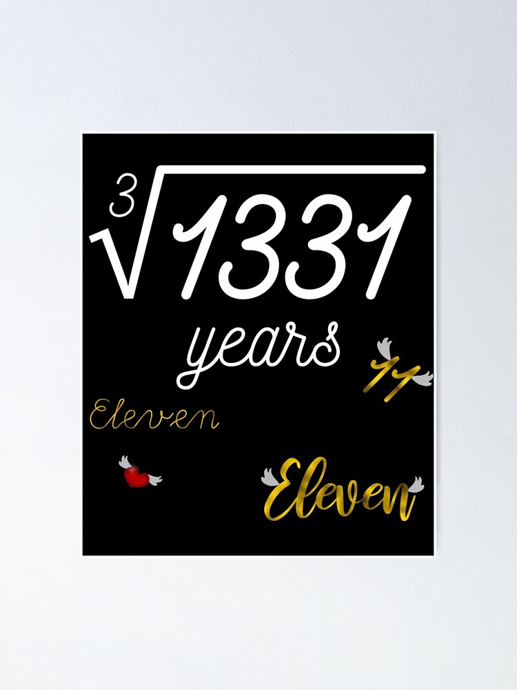 cube-root-of-1331-eleven-funny-math-11-year-old-11th-birthday-gift