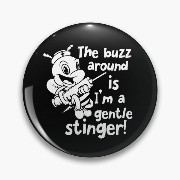 Item preview, Funny Nurse Bee With Syringe Joke Design designed and sold by swiftyspade.