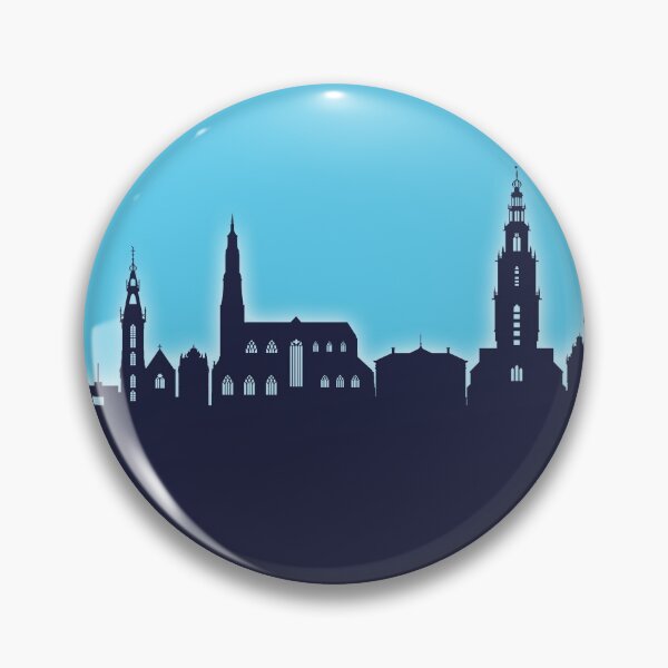 Item preview, Groningen The Netherlands Skyline designed and sold by ArtPrints.