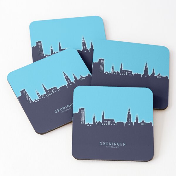 Item preview, Groningen The Netherlands Skyline designed and sold by ArtPrints.