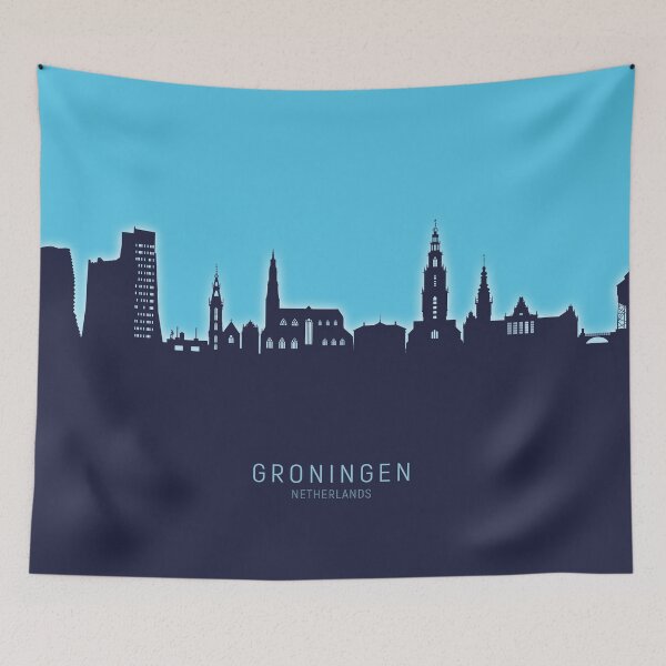 Item preview, Groningen The Netherlands Skyline designed and sold by ArtPrints.