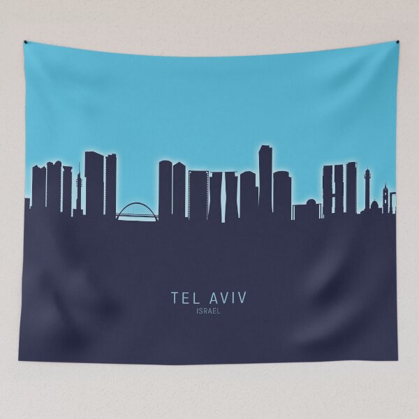 Item preview, Tel Aviv Israel Skyline designed and sold by ArtPrints.