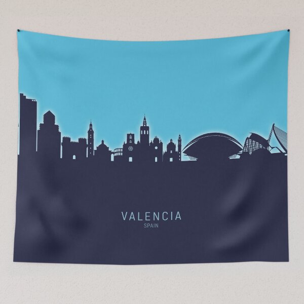 Item preview, Valencia Spain Skyline designed and sold by ArtPrints.