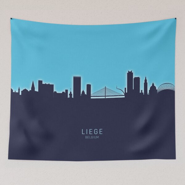 Item preview, Liege Belgium Skyline designed and sold by ArtPrints.