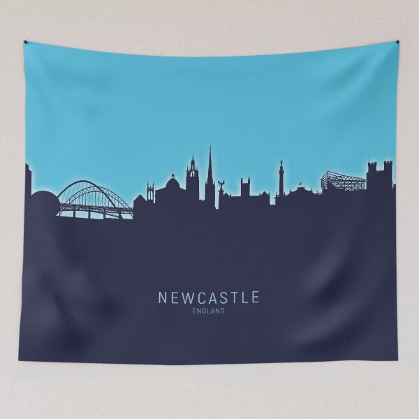 Artikelvorschau, Skyline von Newcastle, England entworfen und verkauft von ArtPrints.