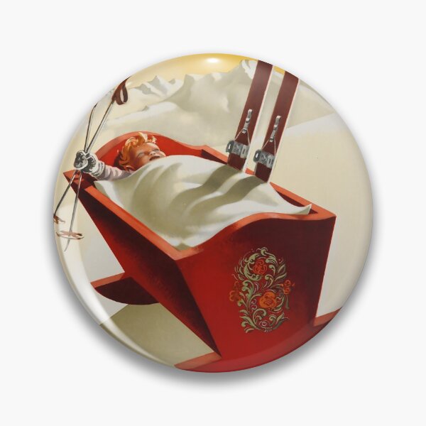 Item preview, Norway the cradle of skking vintage travel poster designed and sold by stickart-marek.