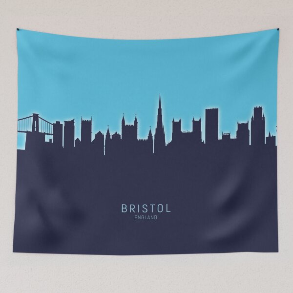Aperçu de l'œuvre Bristol England Skyline créée et vendue par ArtPrints.