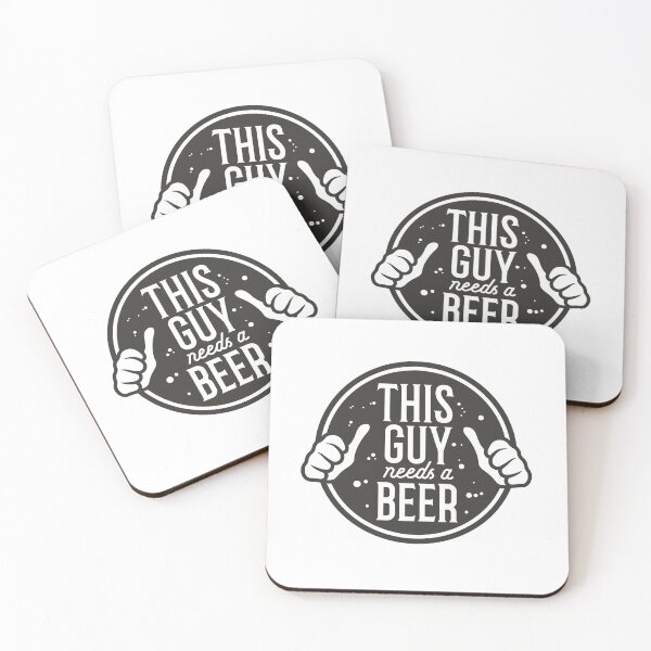 Item preview, THIS GUY NEEDS A BEER FUNNY BEER DESIGN designed and sold by Picspot.