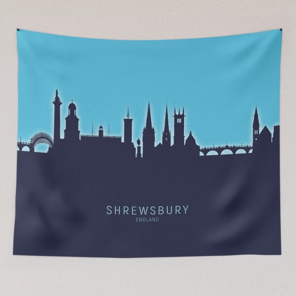Item preview, Shrewsbury England Skyline designed and sold by ArtPrints.