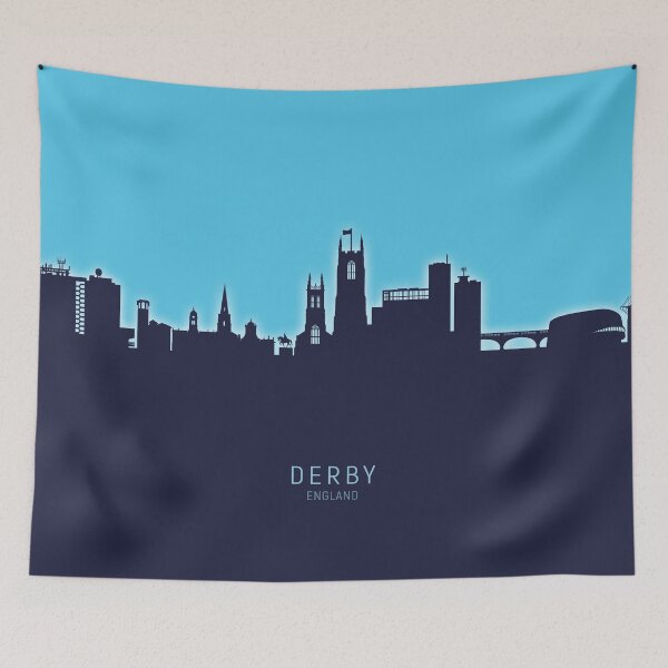 Artikelvorschau, Derby England Skyline entworfen und verkauft von ArtPrints.