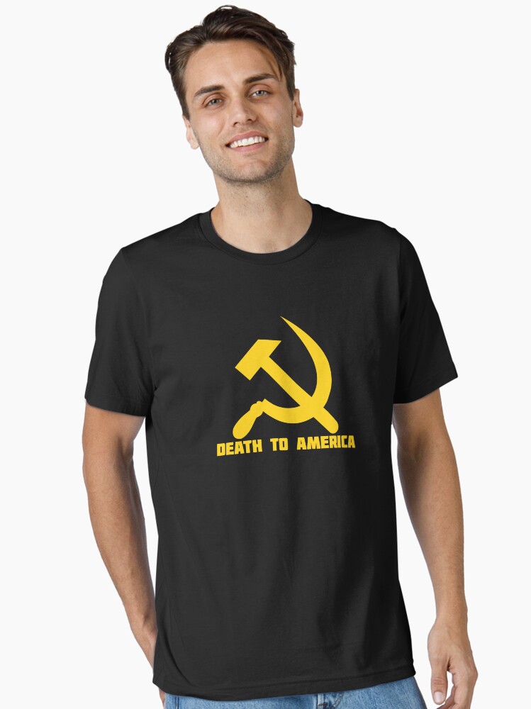 Thumbnail 1 of 7, Essential T-Shirt, Death To America 2 designed and sold by real-leftorium.