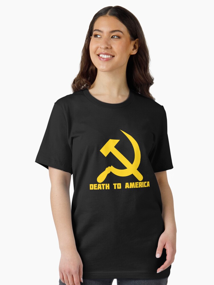 Thumbnail 2 of 7, Essential T-Shirt, Death To America 2 designed and sold by real-leftorium.