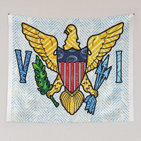 Item preview, Vintage Virgin Island US Flag designed and sold by artbyomega.