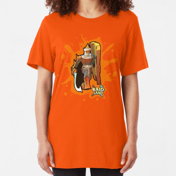 Raid.Land Immortal Warrior Orange Slim Fit T-Shirt