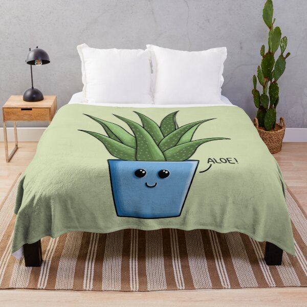 Item preview, ALOE! how are you?, Happy Aloe Vera with pun designed and sold by AlmightyClaire.