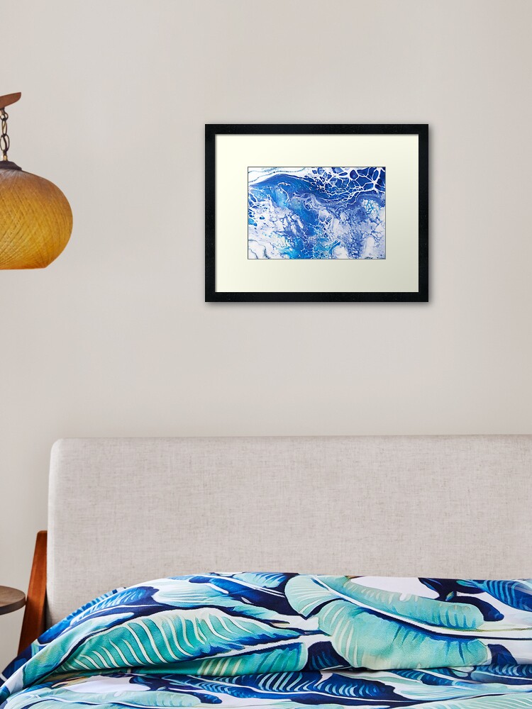 Blue Ocean Waves Marble Paint Texture Poster for Sale by SoccaTamam