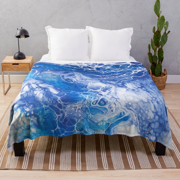 Item preview, Blue Ocean Waves Marble Paint Texture designed and sold by SoccaTamam.