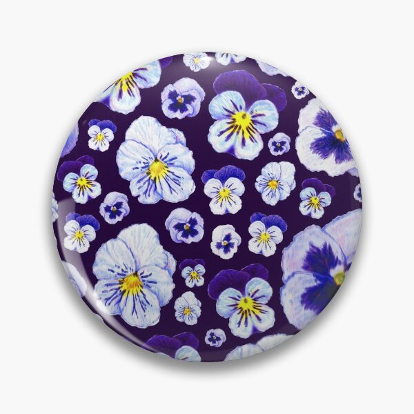 Artikelvorschau, Happy Pansies Pattern (blau) entworfen und verkauft von Anna Kindt.