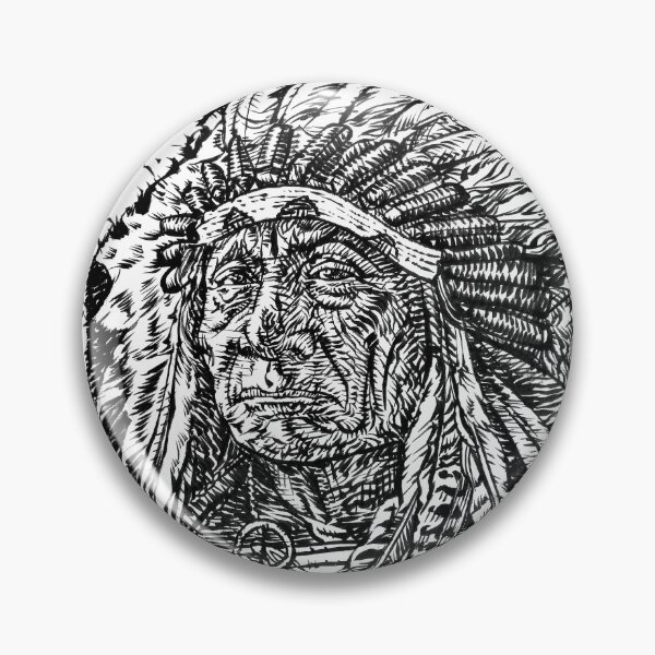 Item preview, RED CLOUD ink portrait.1 designed and sold by lautir.
