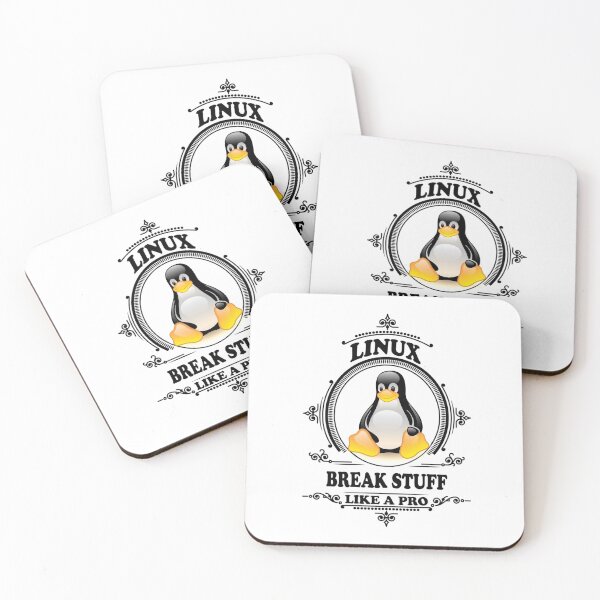 Item preview, Linux - Break stuff like a pro White background designed and sold by clubtee.