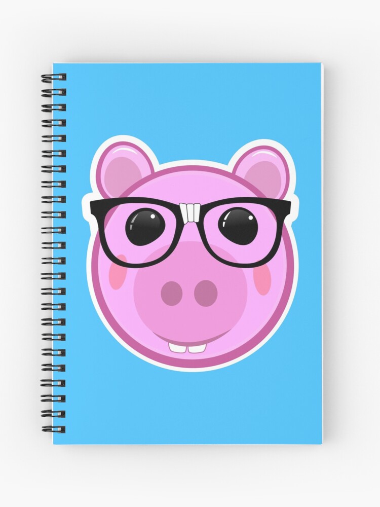 Piggy Nerd Father Spiral Notebook By Theresthisthing Redbubble - nerd glasses code roblox