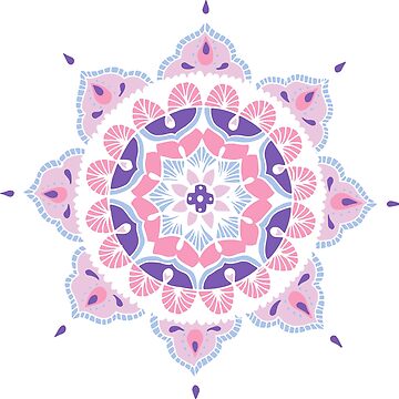 Artwork thumbnail, Mandala Colourful Flower Pattern by SBernadette